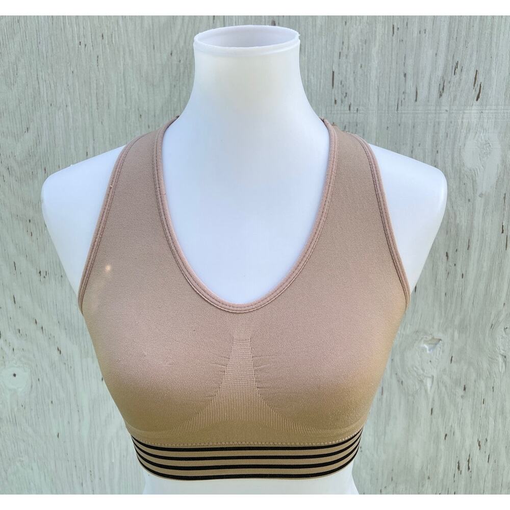 Spark Tan & Black Sports Bra Size S/M Pre-Loved